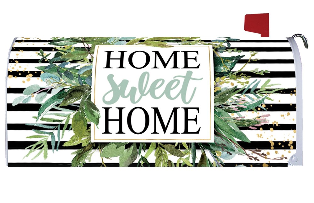 Striped Greens Mailbox Cover