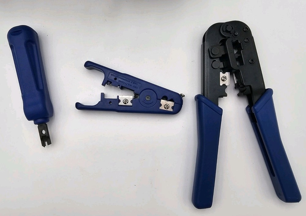DataShark 70007 Ethernet Network Tool Kit w/RJ45 Crimp Tool, Stripper, Punchdown