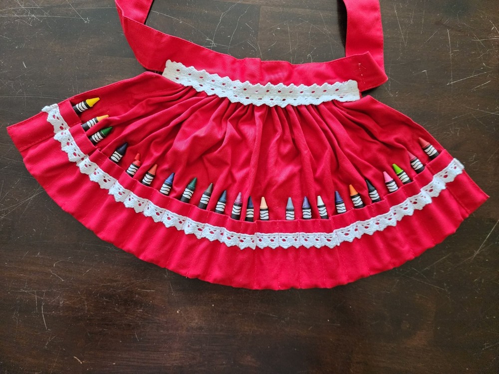 Child to Cherish Red Crayon Apron