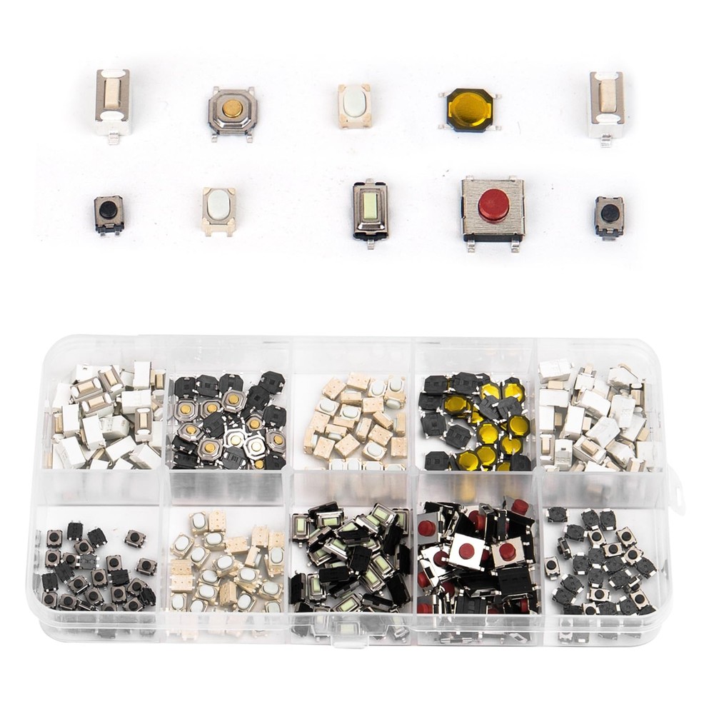 GUEEYUAW 200 Pcs Micro Switch, Tactile Mini Momentary Push Button 200