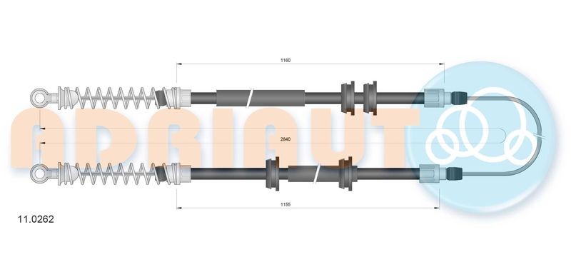 Cable Pull, parking brake ADRIAUTO 11.0262