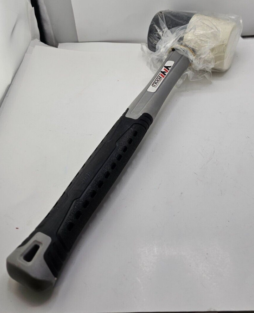 YIYItools Rubber Mallet White and White Head / Gray Black Handle