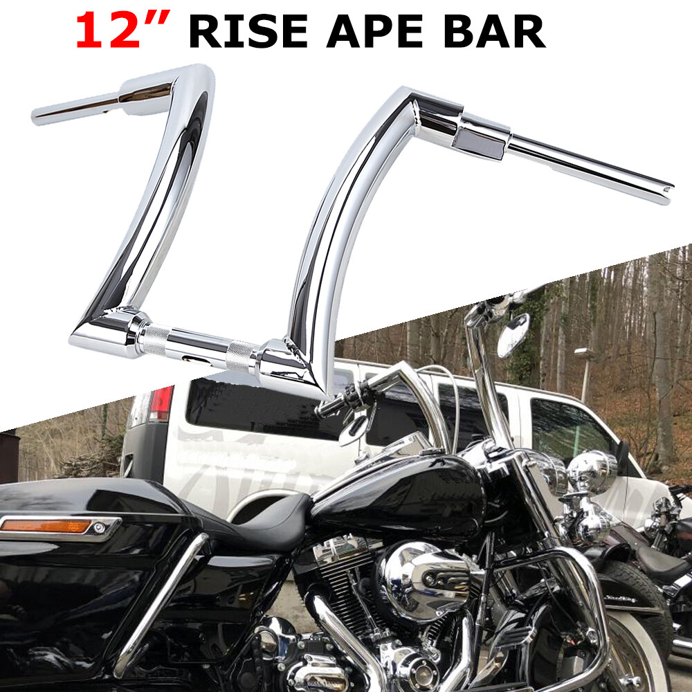 DNA 12" 14" 16" Rise 2" APE Hangers Handlebars For Harley Sportster Softail Dyna