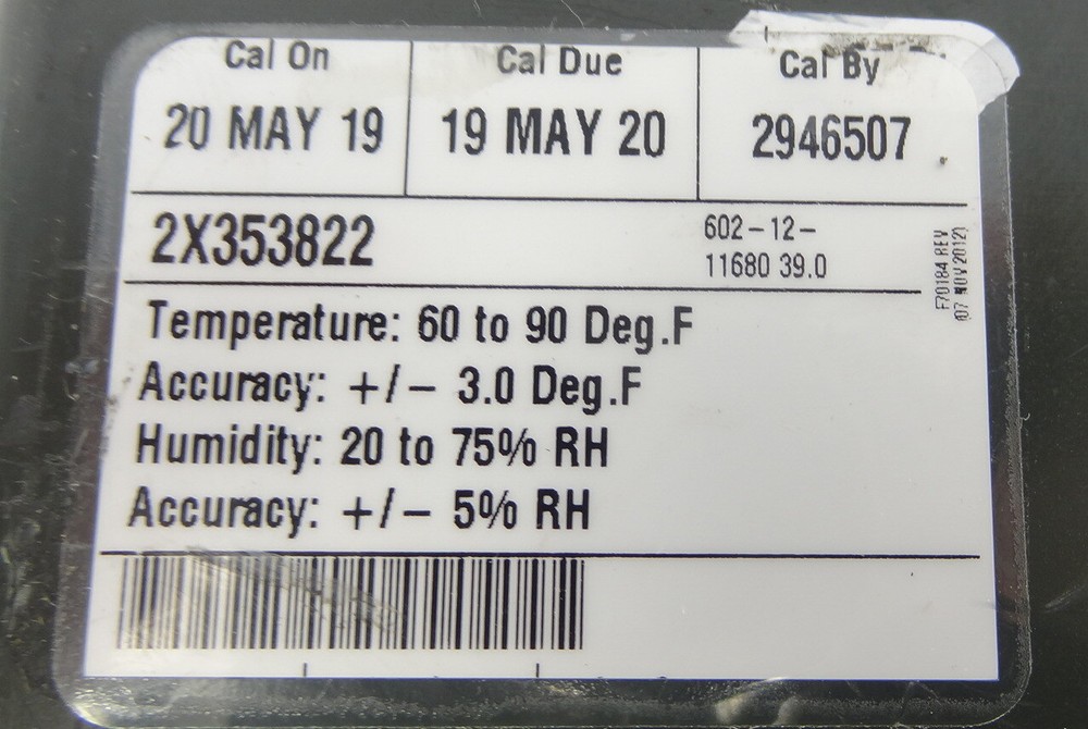 Boeing 2X353822 Temperture / Humidity Reader CT485-CDF