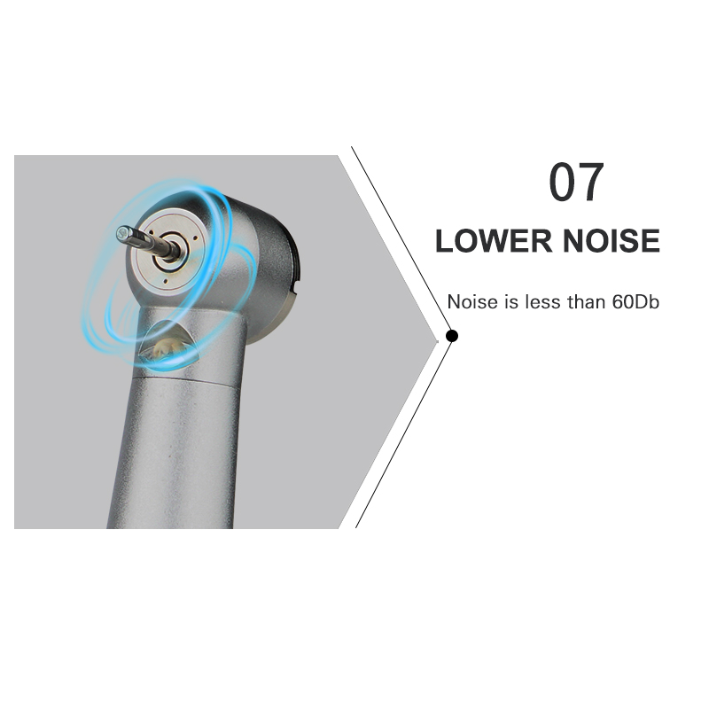 Dental High Speed LED Handpiece E-generator Triple Spray Standard Push Button 2H