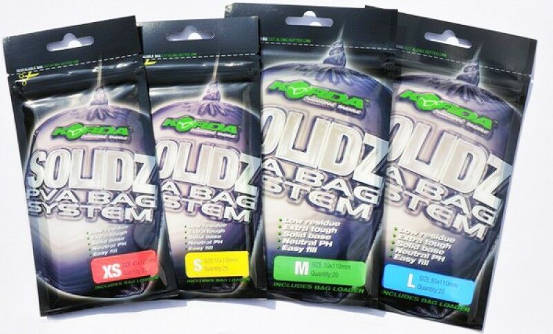 Korda NEW Solidz  Solid PVA Bags With Scoop * All Sizes *
