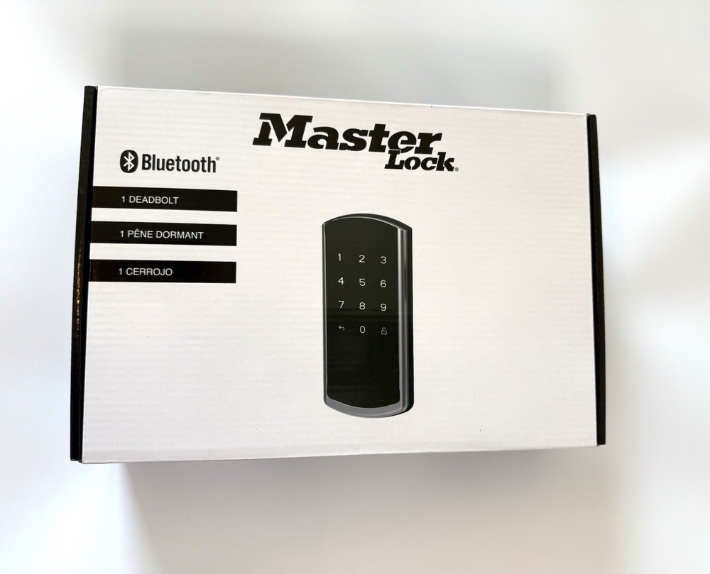 Master Lock Bluetooth Deadbolt Smart Door Lock Black FCC ID MZRD1000