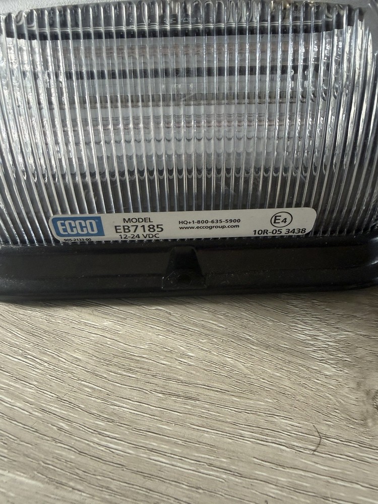 Ecco EB7185 LED Beacon Dual Square Poly Base Medium Profile 12-24VDC