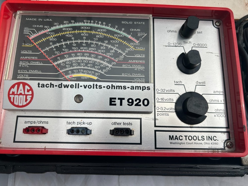 Mac Tools Tach Dwell Volts Ohms Amps ET920