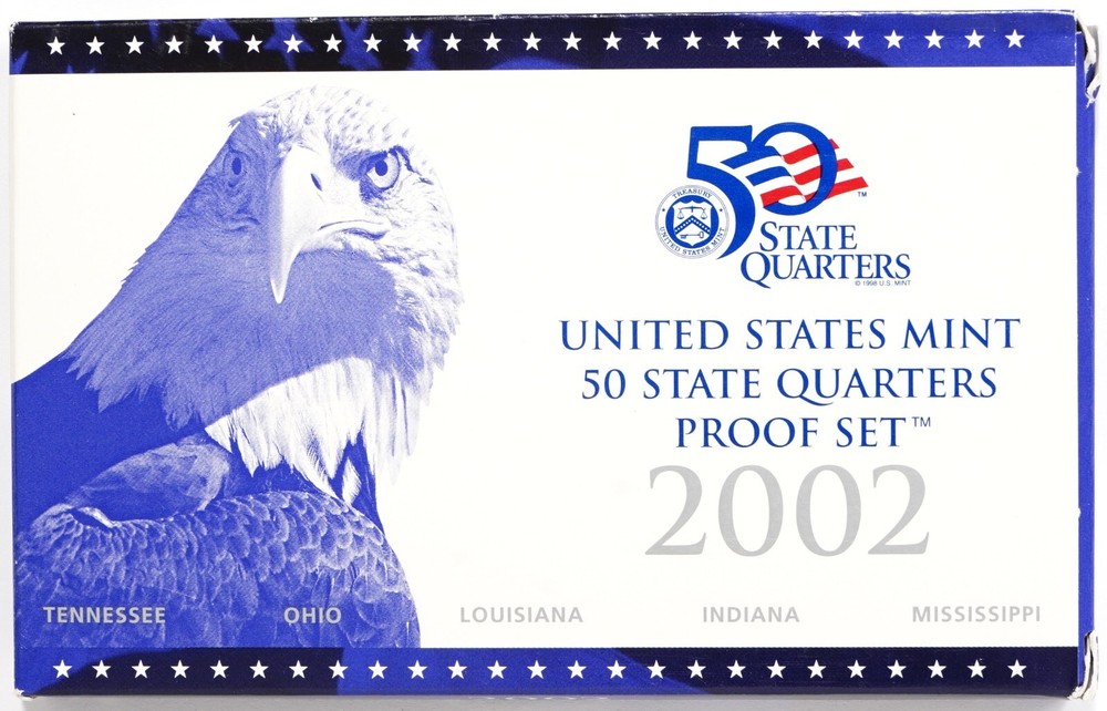 2002 State Quarter Proof Set w/ Box & COA