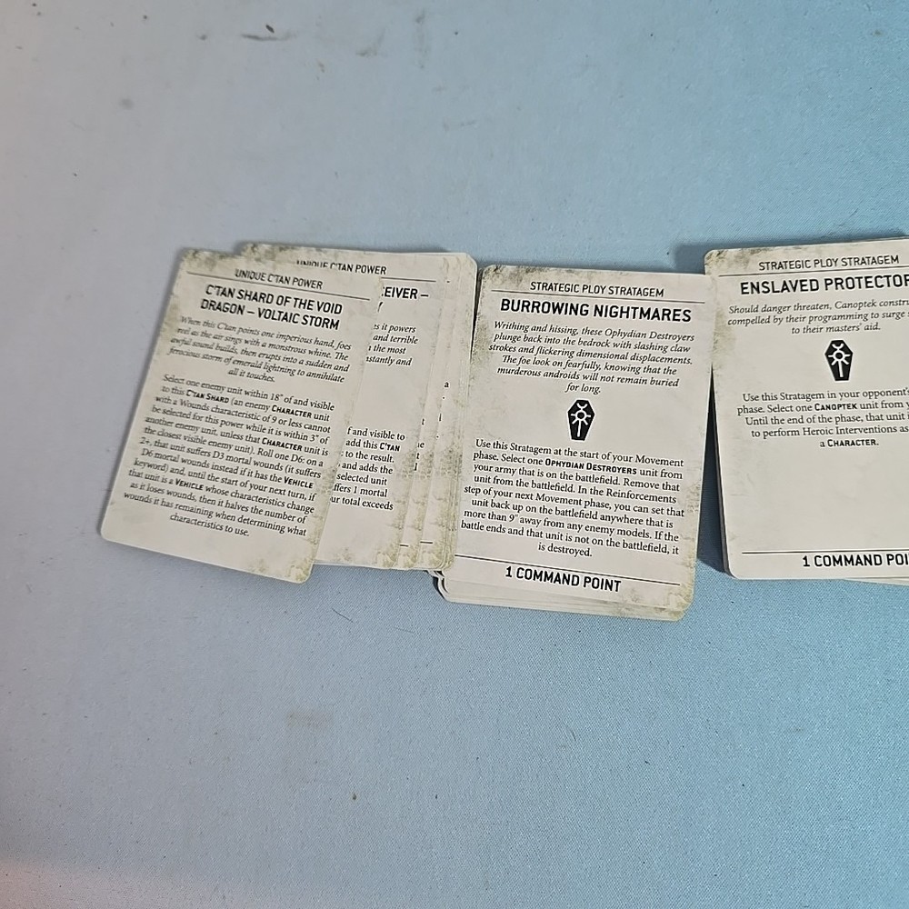 Warhammer 40k Datacards, Necrons