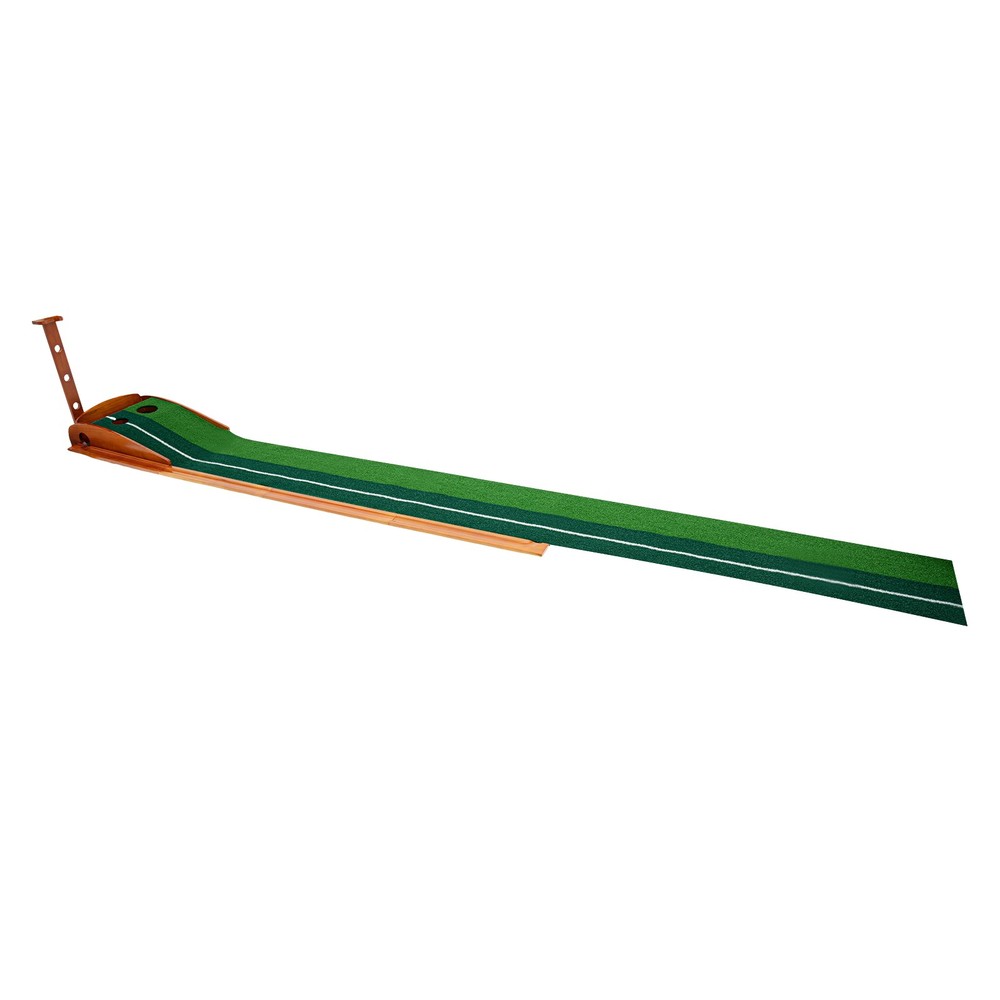 Indoor Golf Putting Green Practice Mat Exerciser W/Auto Ball Return Training Aid