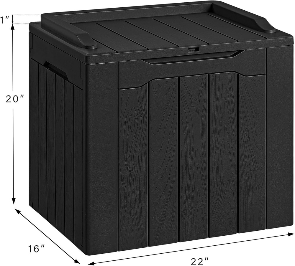 30 Gallon Lockable Deck Box - Safe Storage for Pool Accessories & Garden Tools