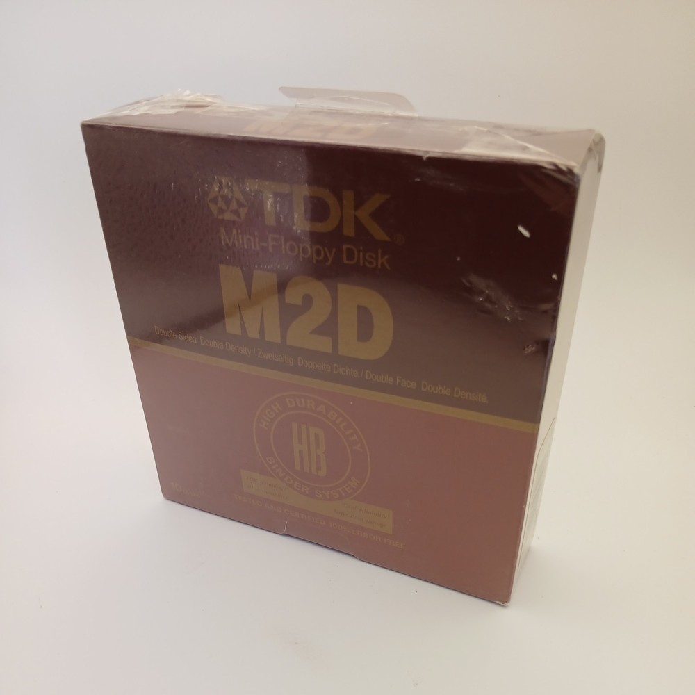 SEALED Never Opened TDK Mini Floppy Disk M2D 10 Disks