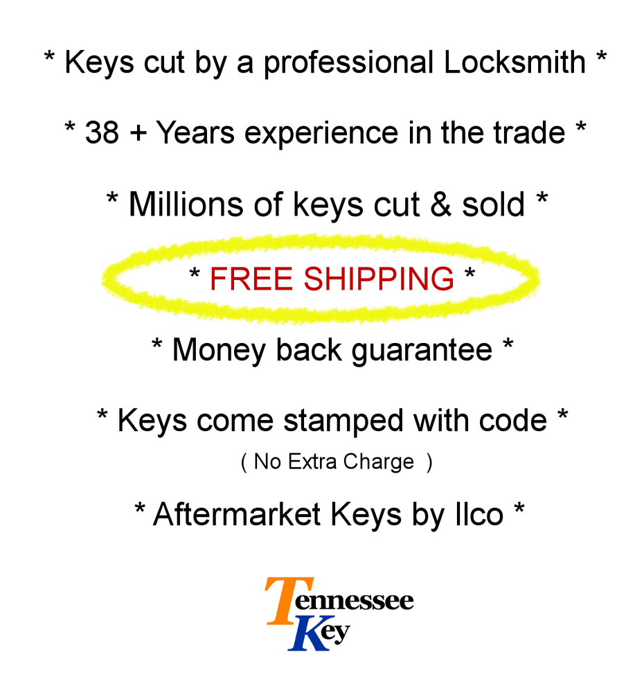 Craftsman toolbox keys / Select your key code / Series 3001 - 3050