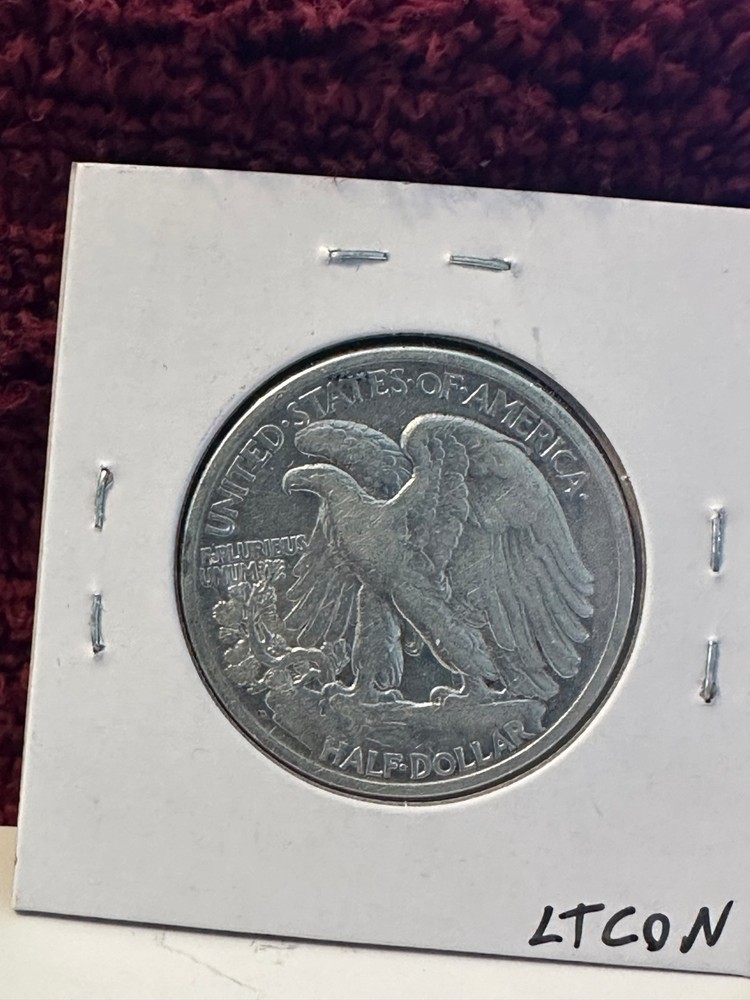 1917 d reverse walking liberty half dollar VF+++ Cleaned