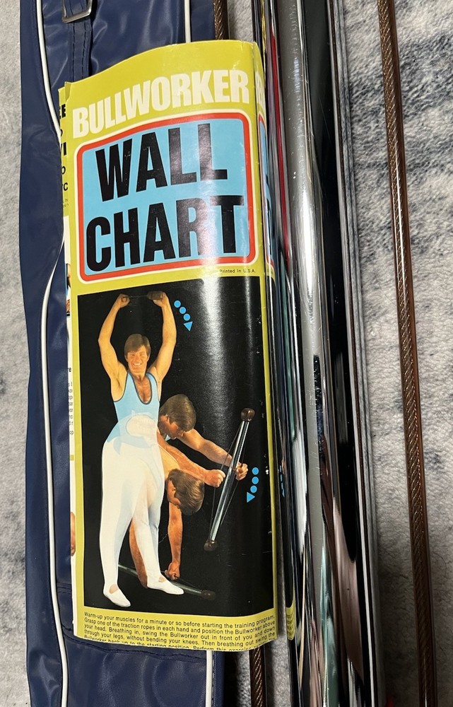 Bullworker 2 Isometric Exerciser Vintage w Case Wall Chart