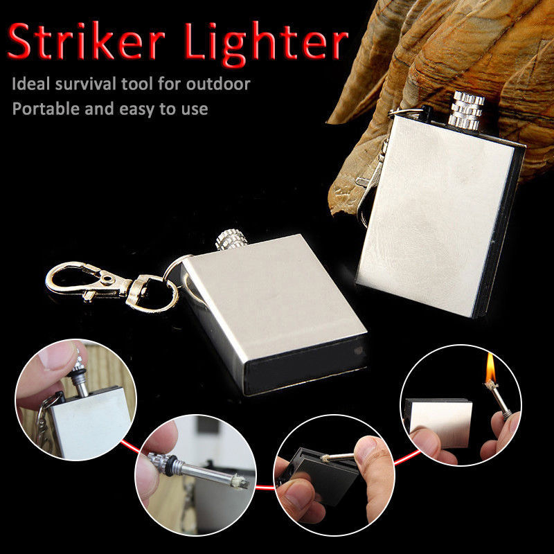 5X Survival Camping Emergency Fire Starter Permanent Metal Match Striker Lighter