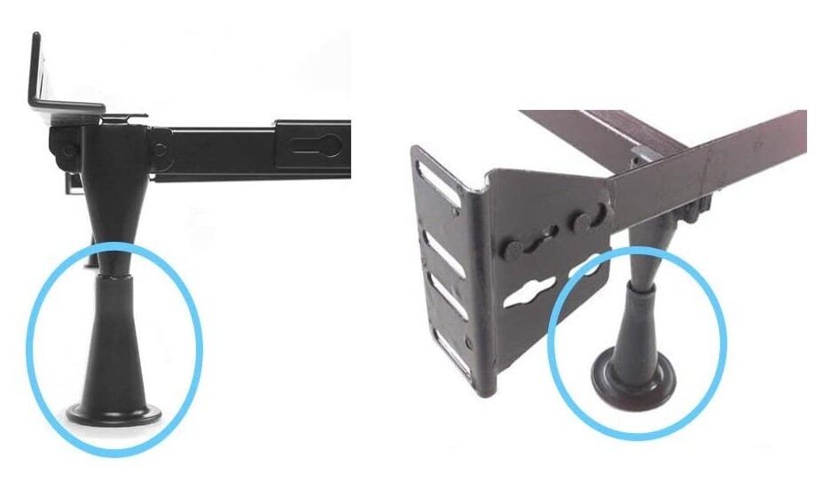 Black Plastic Bed Frame 3-5/8" Tall High Replacement Glide Feet - Set of 4 Glide