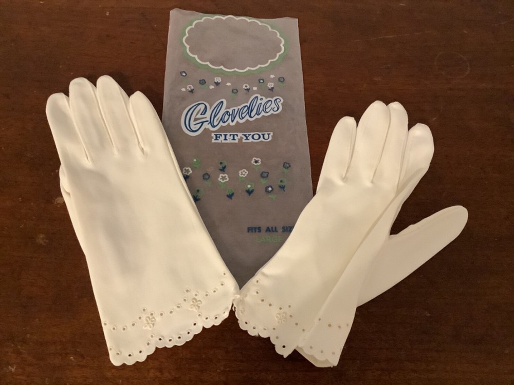 Glovlies white gloves one size