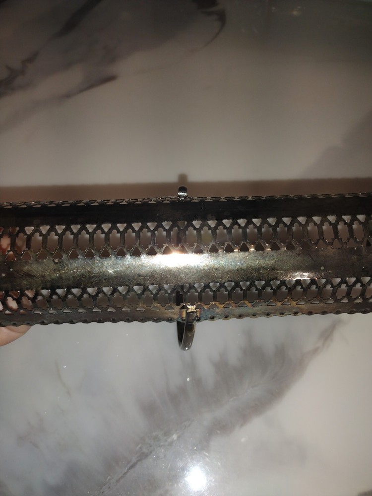 Silver Ware filigree silverware basket Victorian Table serving Decorative Basket