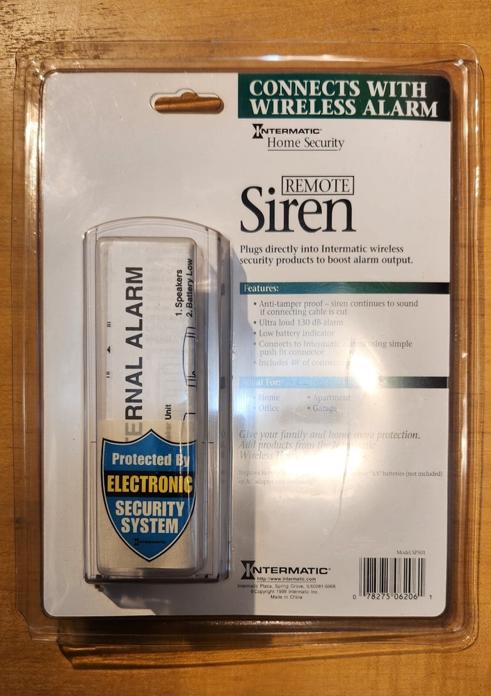 INTERMATIC HOME SECURITY SP501 REMOTE SIREN