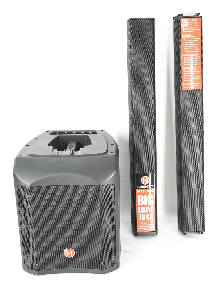 Harbinger MLS900 Active Personal Line Array PA System Black