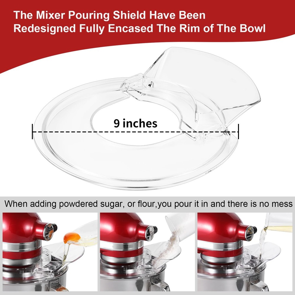 Pouring Shield for KitchenAid-Secure Pouring Shield with Removable Pour Spout...