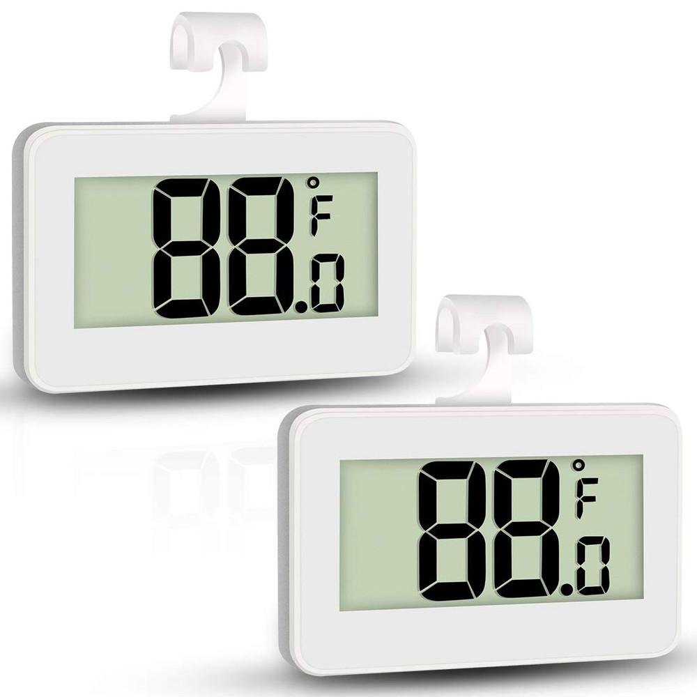 Mini Refrigerator Fridge 2 Pack Digital Freezer Thermometer Waterproof Room