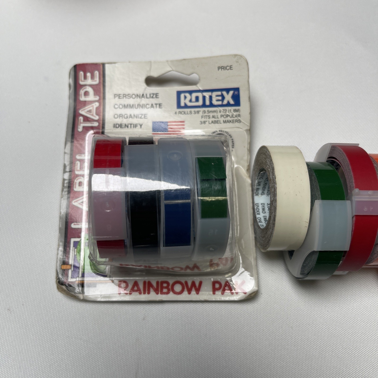 Vtg Early Metal DYMO M-22 TAPEWRITER Label Maker W Tape/Box/Papers