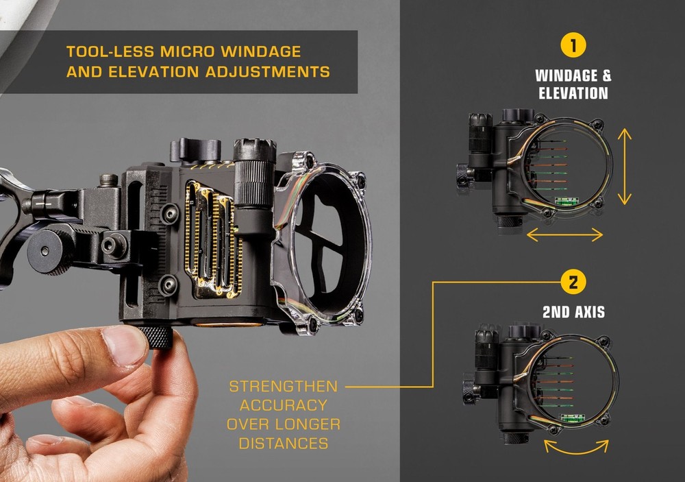 Fix Archery Bow Sight, Right Hand, 7-Pin 0.019