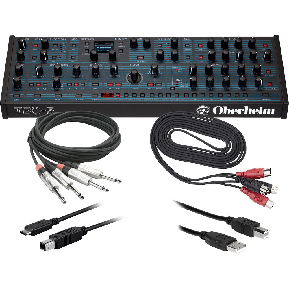 Oberheim TEO-5 Desktop Module 5-Voice Polyphonic Synthesizer CABLE KIT