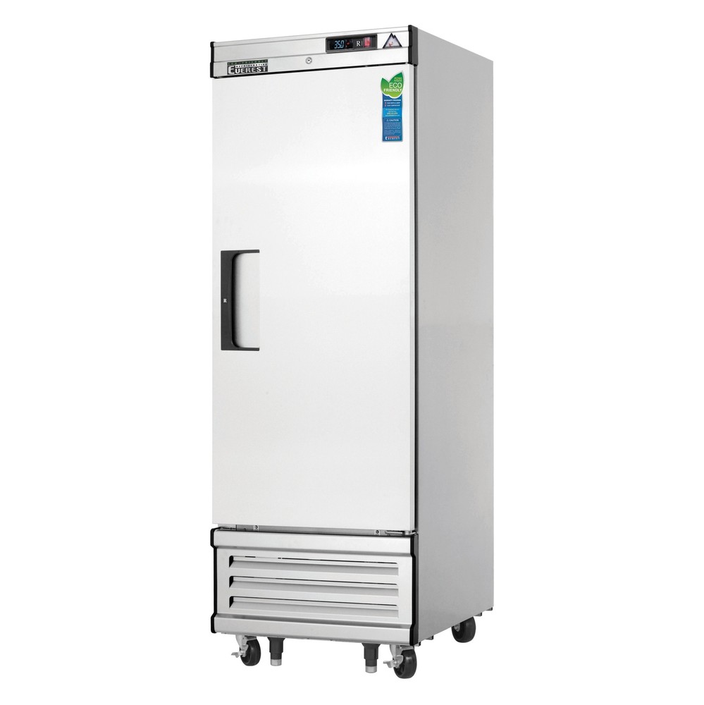 Everest EBR1 27" One Solid Door Reach-In Refrigerator, Bottom Mount, 21.0 cu....