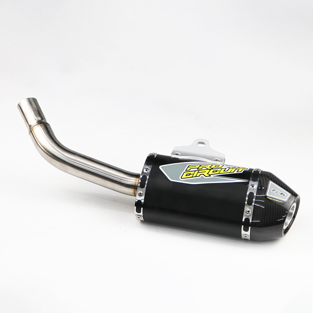 PIPE EXHAUST MUFFLER RACING CARBON FULL SYSTEM BLACK KAWASAKI KLX110 KLX110L