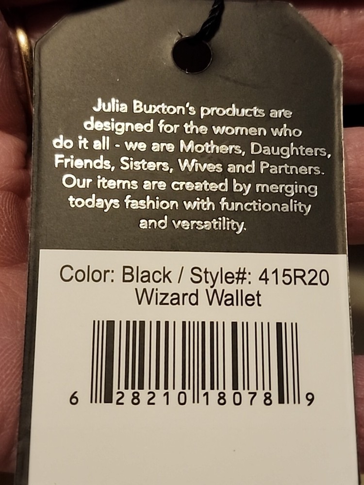 Julia Buxton RFID Wizard Wallet Black