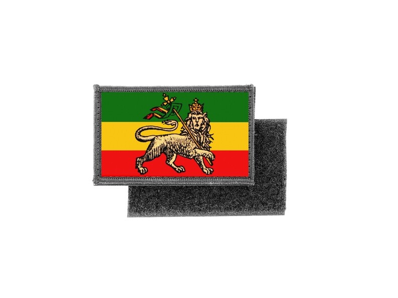 Patch Printed Badge Flag Ethiopia Lion Rasta