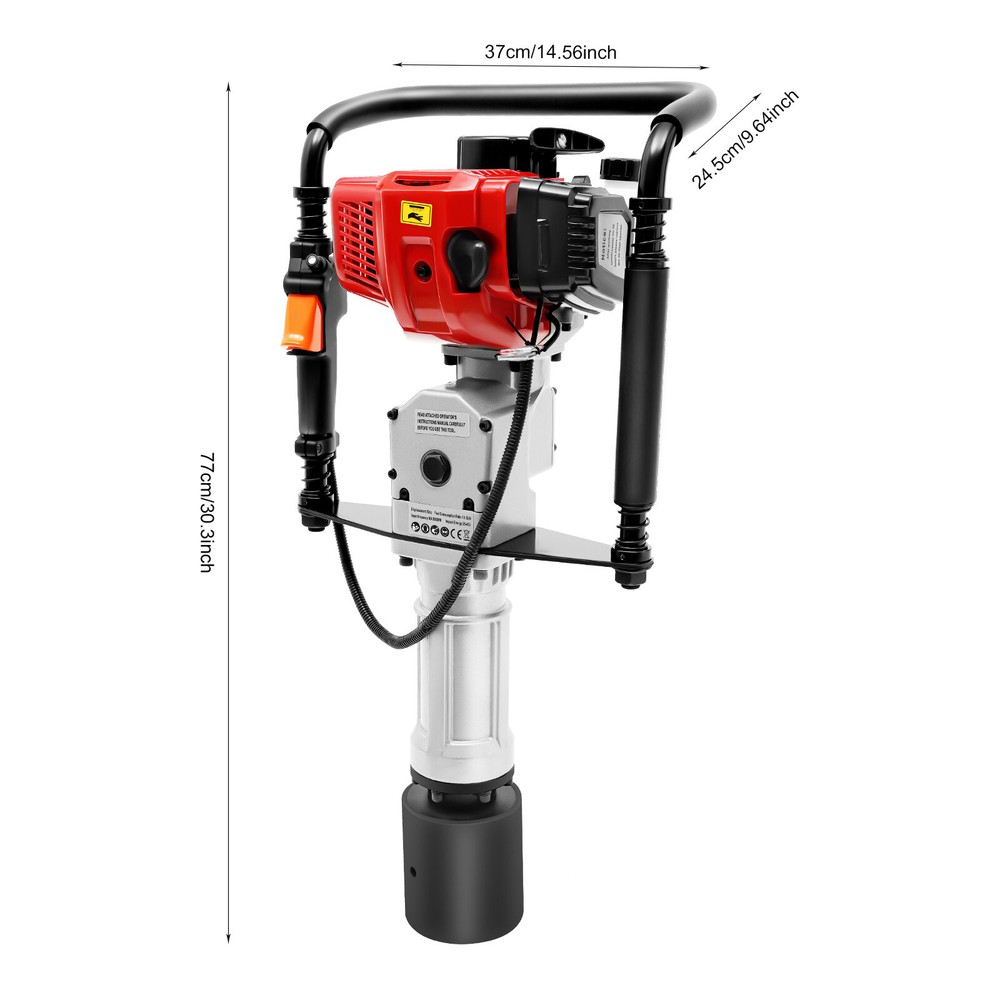 52CC 2-Stroke Pile Driver Post Driver Gasoline Powered Garden Piling Machine