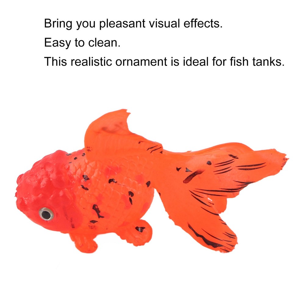 Artificial Fish Glowing Effect Silicone Simulation Gold Fish For Fish Bowl