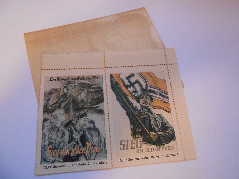2 German second war mini posters  education propaganda  series by JDEPE  3-4