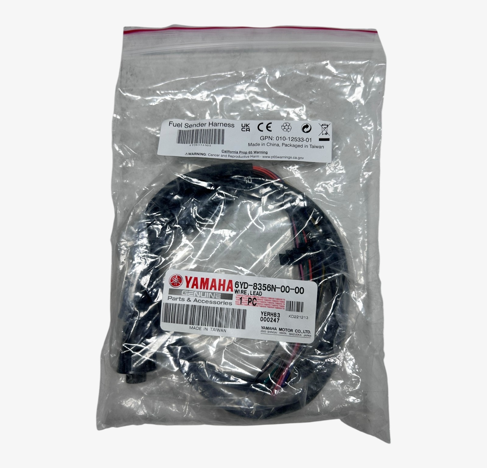 Yamaha 6YD-8356N-00-00, Marine Fuel Sender Harness Assembly , NEW