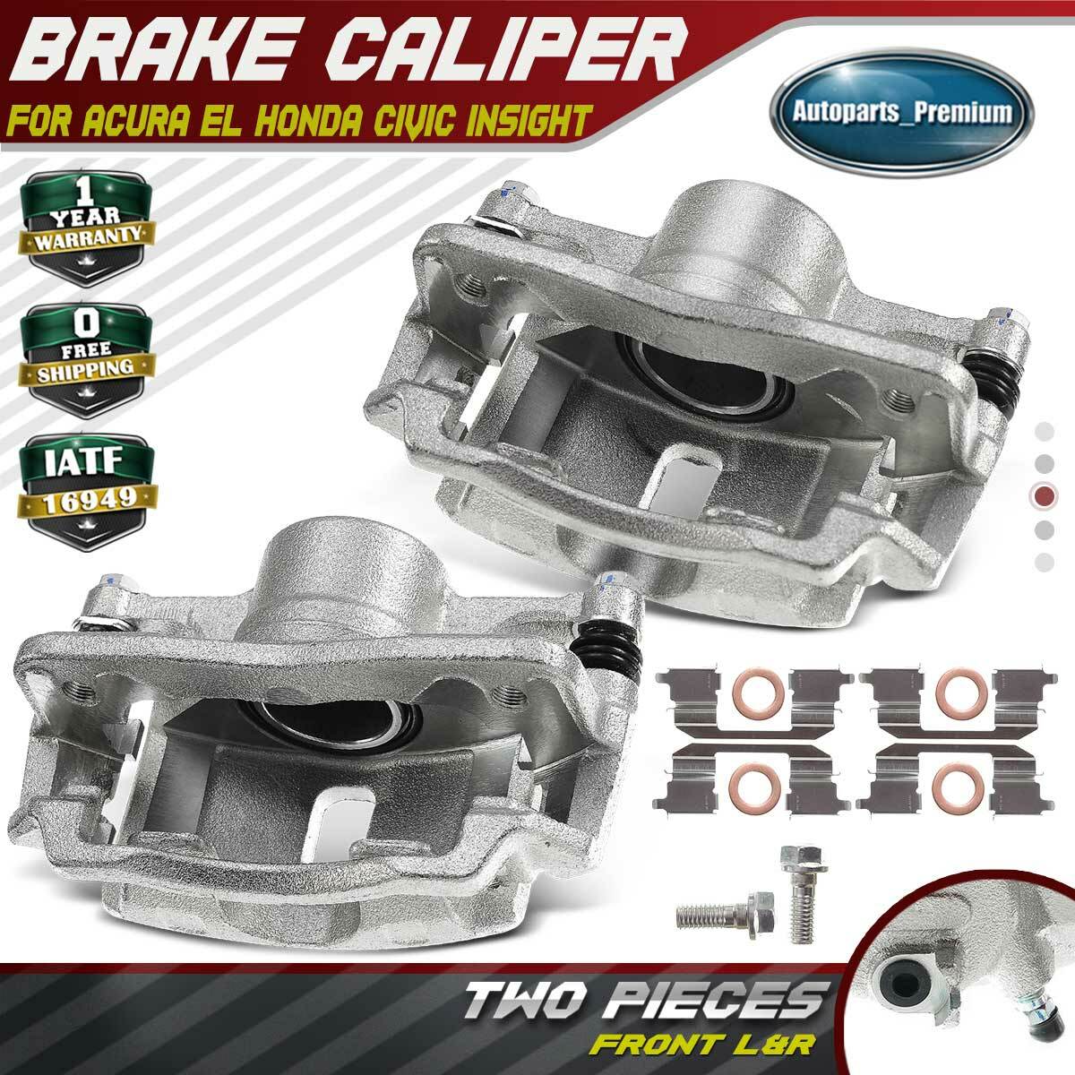 Front Brake Caliper Pair for Honda Civic 1996-2011 Acura EL 1997-2000 Insight