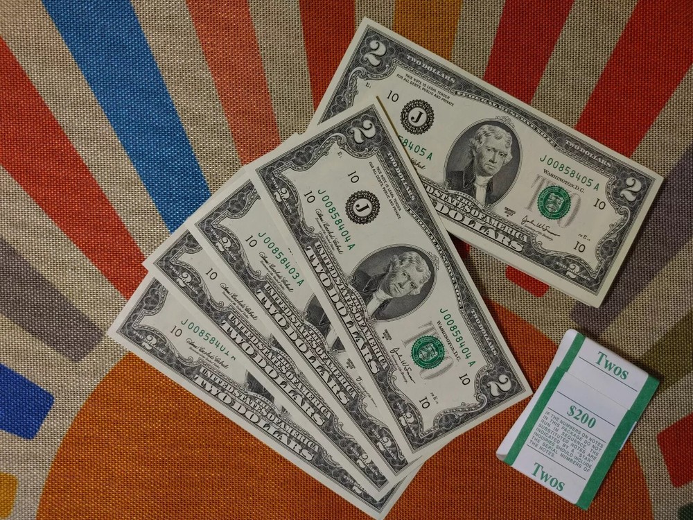 2003 A - $2 Two Dollar Bill - Uncirculated from BEP Pack