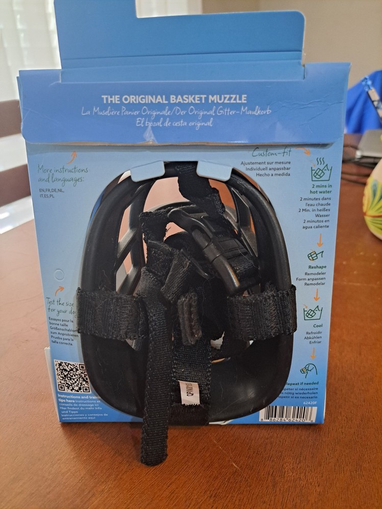 NEW Baskerville Ultra Muzzle Black for Dogs - Size 4 - Adjustable & Comfortable