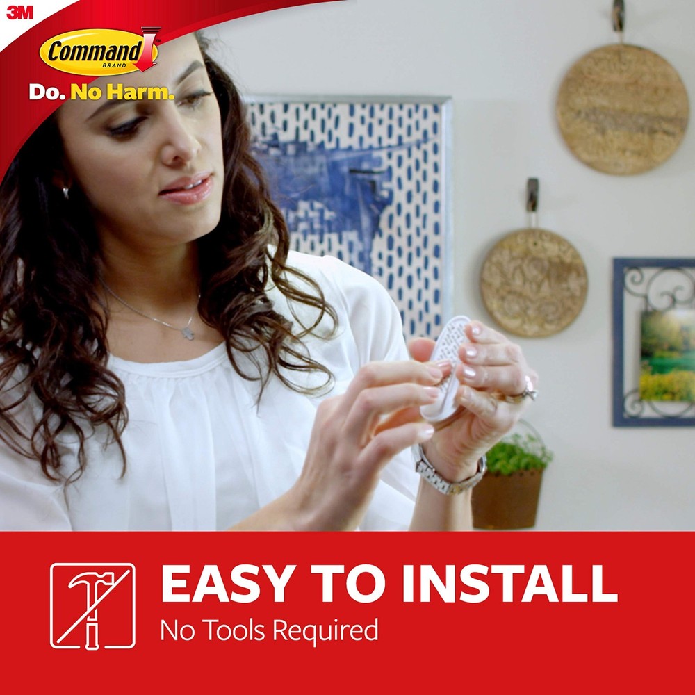 Command Medium Designer Hooks, 2 Hooks and 4 Command Strips, Damage-Free Han...