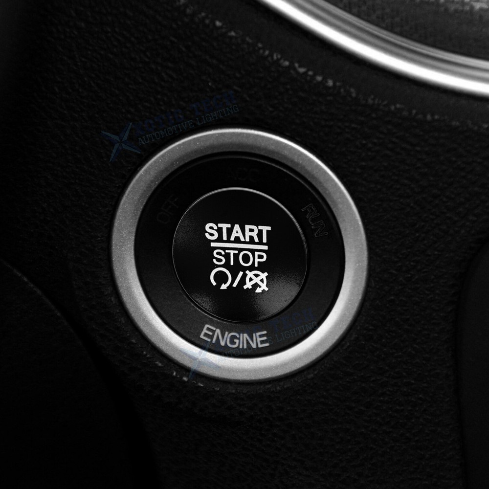 Black Ignition Engine Start Stop Push Button Cover For Dodge Charger Durango Ram