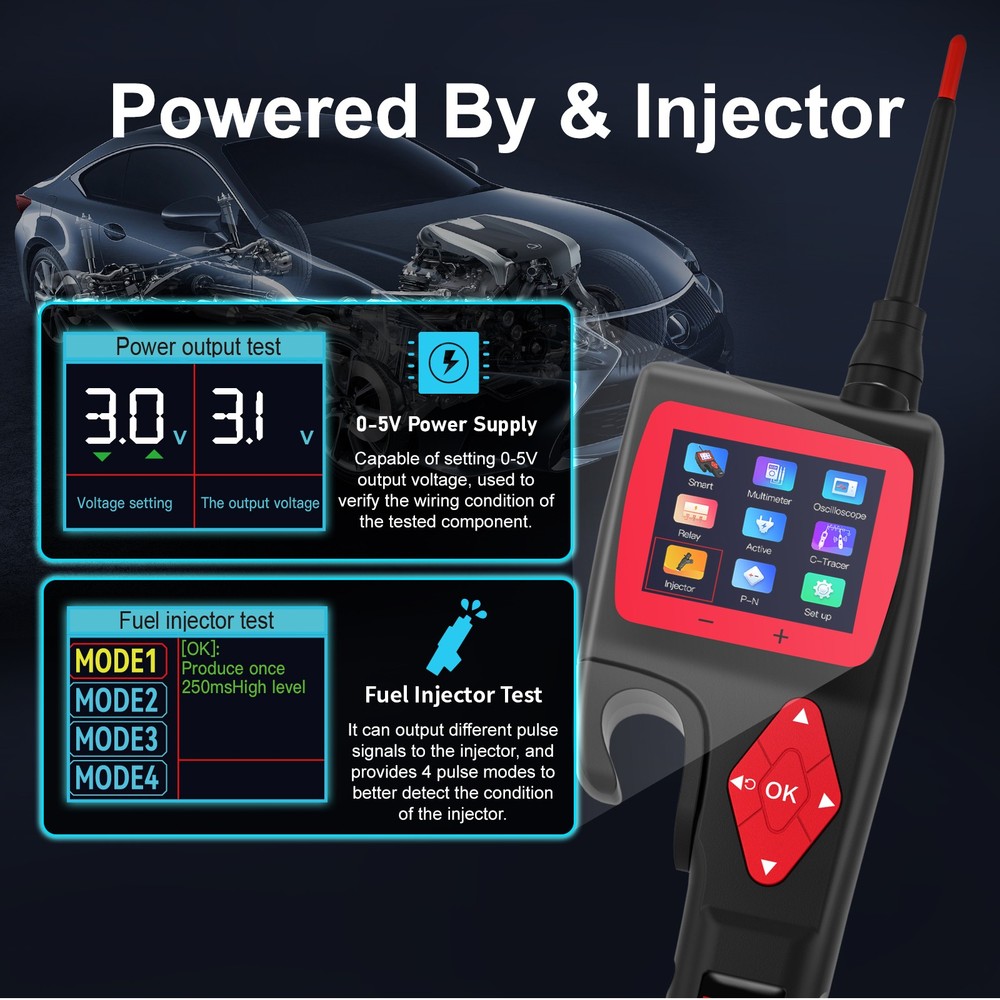 Smart Hook Car Power Tester Probe Kit Circuit Analyzer Multimeter Oscilloscope