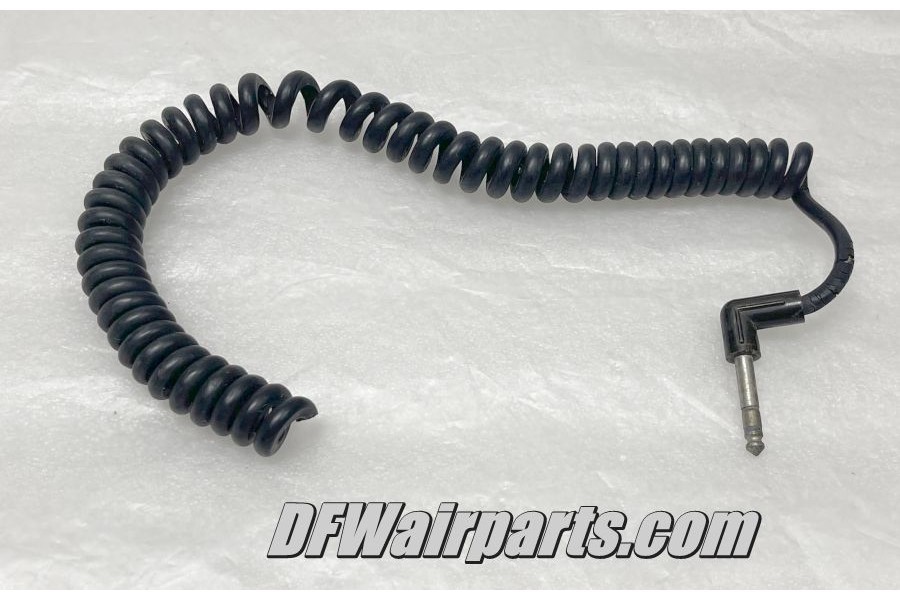 Coiled Aircraft Microphone Cord - a
