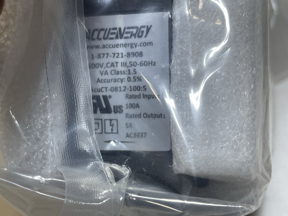ACCUENERGY AcuCT-0812-100:5 Split-Core Current Transformer - 100:5A Ratio