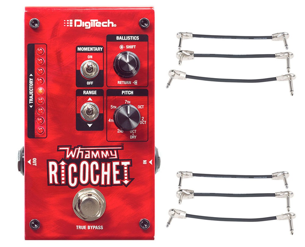 Digitech Whammy Ricochet + 2x Gator Patch Cable 3 Pack