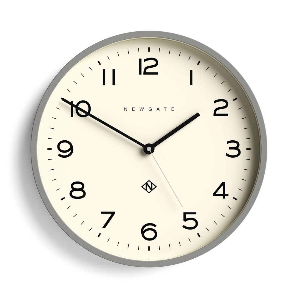 NEWGATE® Number Three Echo wall Clock | Modern Round Clock | 14.5 inch | Gr